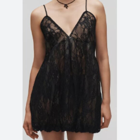 Brand New By Anthropologie Lace-Trim Bubble Tunic Top - Picture 4 of 7